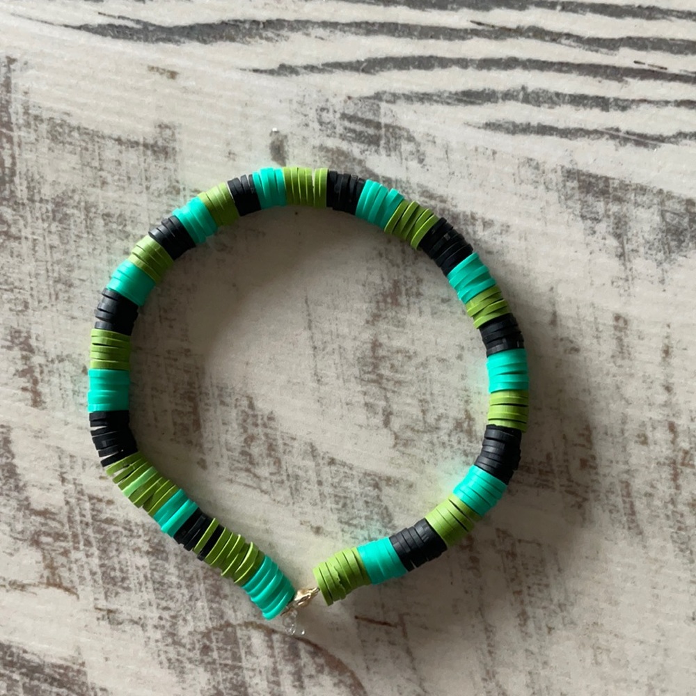 Green with black bracelet
